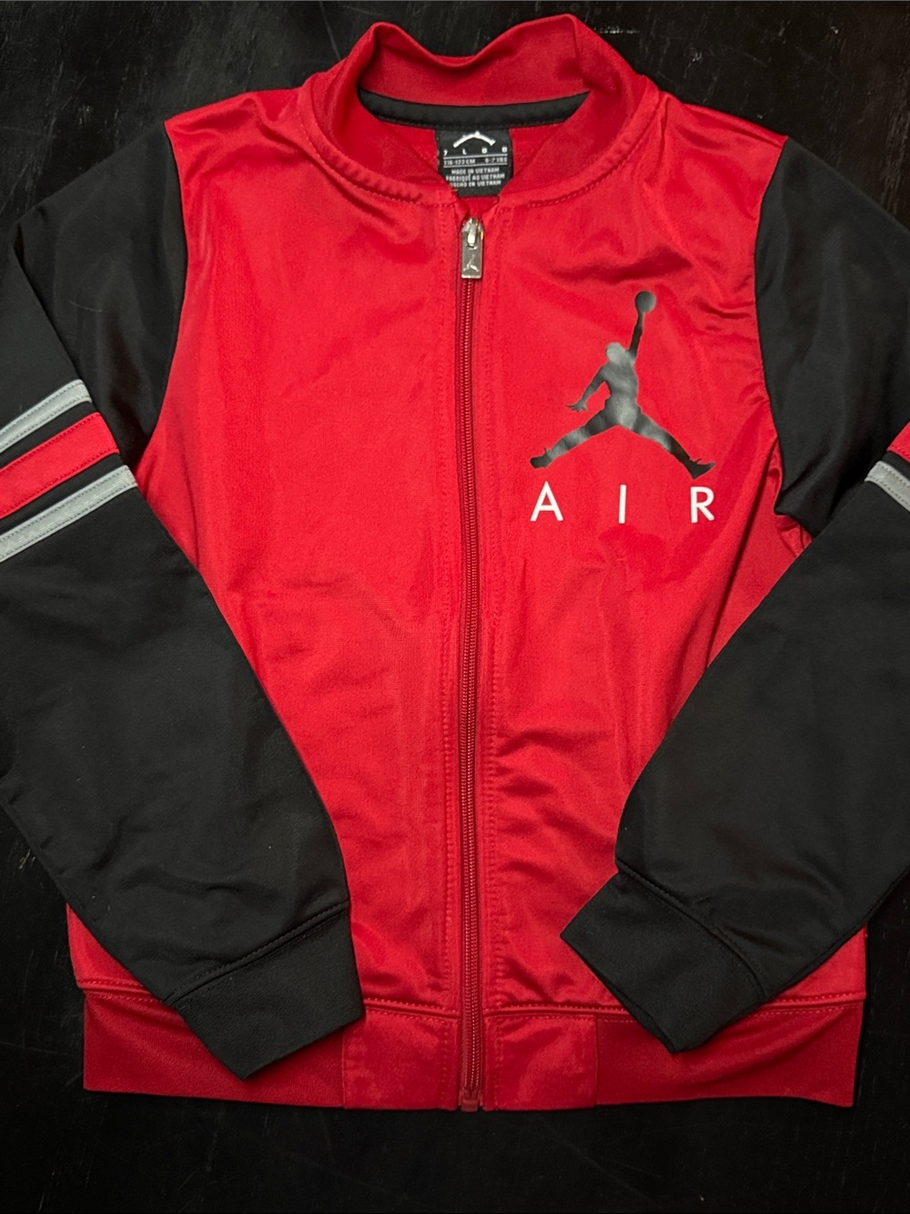 Graphic Red and Black Kids Zip Front Jacket